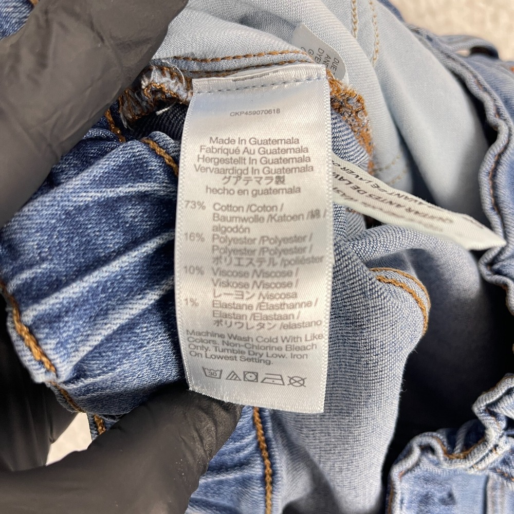 Madewell Blue Denim Pull On Straight Leg Jeans Womens High-Rise Casual Size 26‎ - Picture 15 of 16